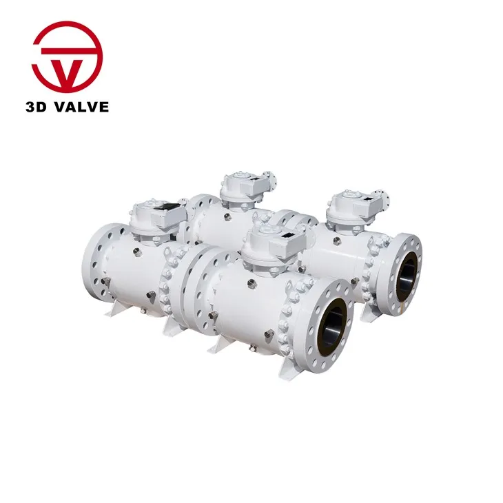 Ar metālu siets ar trunnionu piestiprināts lodīšu vārsts